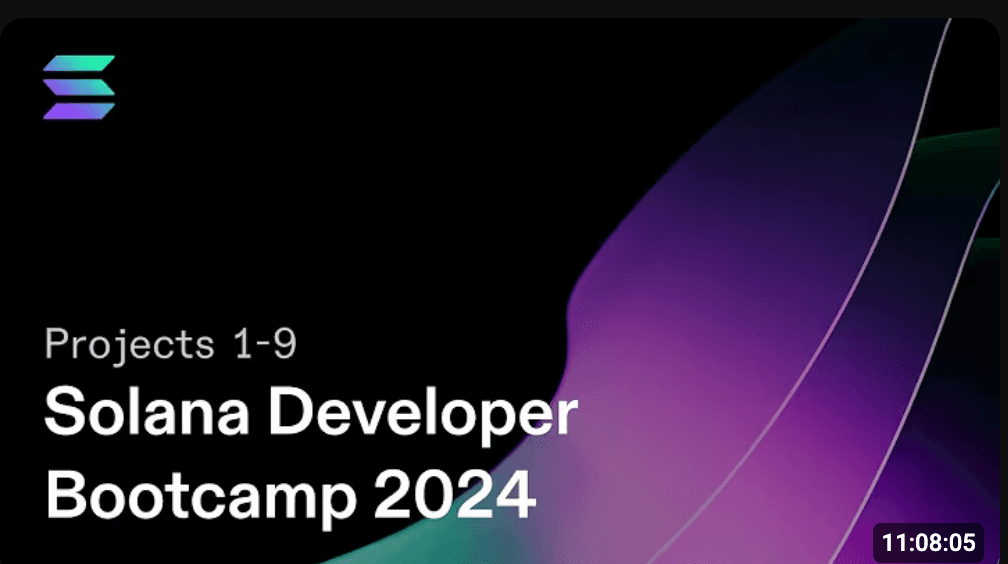 Solana Developer Bootcamp 2024